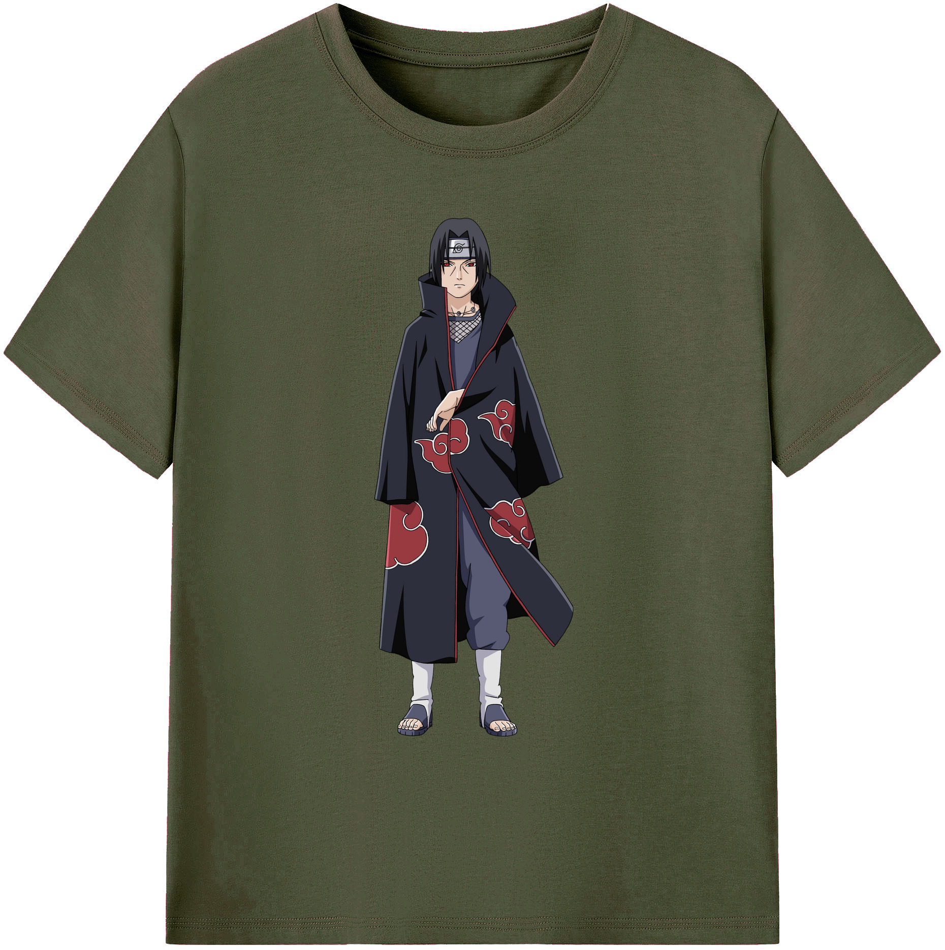 （画像用） NARUTO -ナルト- うちは イタチ Uchiha Itachi 綿100％ メンズ半袖Tシャツ｜肌触りやわらか＆通気性